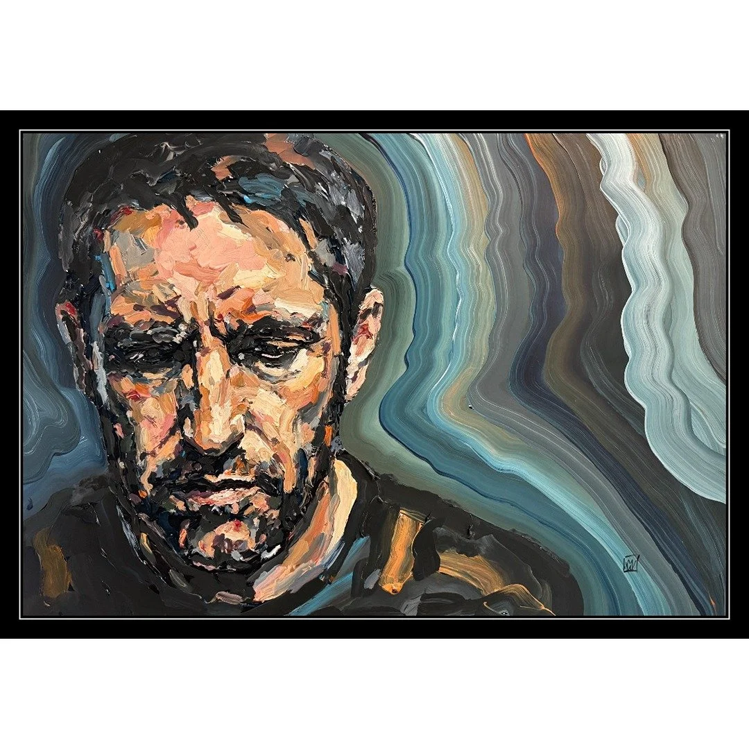 Impasto Textured Original Kurt Cobain Singing Portrait Painting